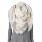 Lc Lauren Conrad Plaid Blanket Square Scarf, Women's, White Oth