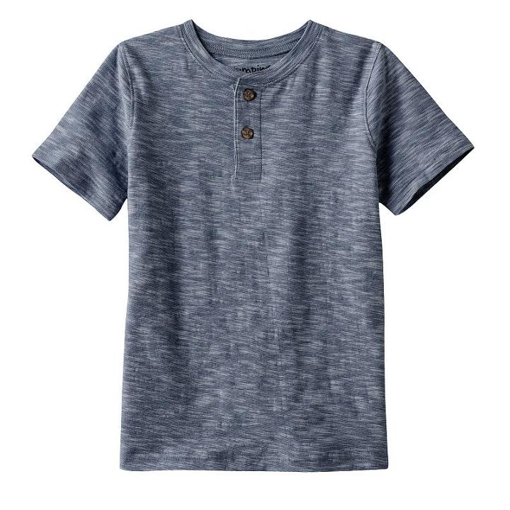 Boys 4-10 Jumping Beans&reg; Slubbed Henley, Boy's, Size: 6, Blue