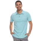 Men's Apt. 9&reg; Slim-fit Slubbed Polo, Size: Large, Med Blue