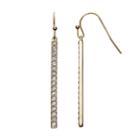 Crystal Collection Crystal 14k Gold-plated Stick Drop Earrings, Women's, Yellow