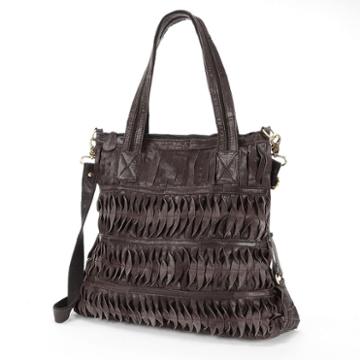 Amerileather Oida Twist Leather Convertible Shoulder Bag, Women's, Brown