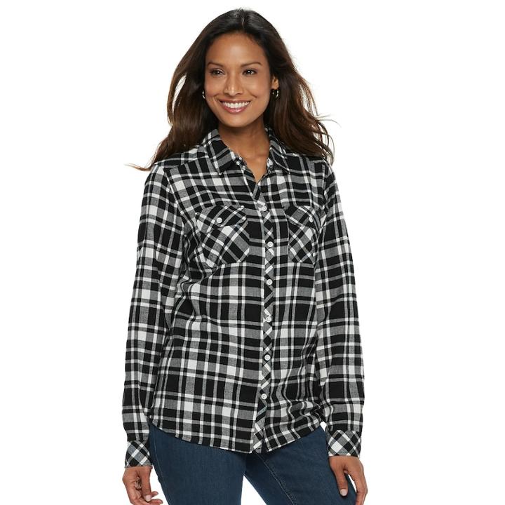 Women's Croft & Barrow&reg; Classic Soft Shirt, Size: Xxl, Oxford