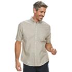Men's Croft & Barrow&reg; Classic-fit Linen-blend Button-down Shirt, Size: Large, Med Beige