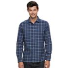 Men's Apt. 9&reg; Modern-fit Plaid Brushed Flannel Button-down Shirt, Size: Xl, Blue