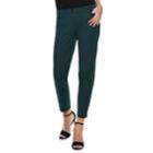 Women's Apt. 9&reg; Bistretch Midrise Ankle Pants, Size: 2, Dark Green