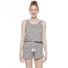 Juniors' So&reg; Drawstring Tank Romper, Girl's, Size: Large, Grey