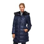 Women's Apt. 9&reg; Hooded Anorak Puffer Jacket, Size: Large, Blue