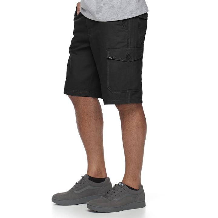 Men's Vans Ricks Peached Canvas Shorts, Size: 30, Black