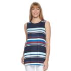 Women's Croft & Barrow&reg; Scoopneck Trapeze Tank Top, Size: Large, Dark Blue