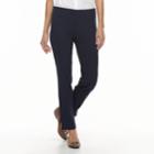 Women's Croft & Barrow&reg; Polished Pull-on Ankle Pants, Size: 8, Blue