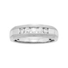 Men's 14k Gold Igl Certified 1/2 Carat T.w. Diamond Wedding Band, Size: 10.50, White