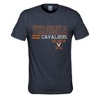 Men's Virginia Cavaliers Right Stack Tee, Size: Small, Blue (navy)