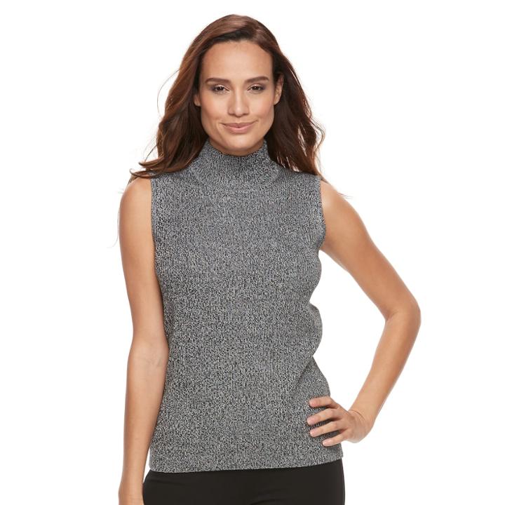 Petite Dana Buchman Sleeveless Turtleneck Top, Women's, Size: L Petite, Oxford