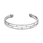 Lc Lauren Conrad Multi Row Simulated Crystal Cuff Bracelet, Women's, Silver