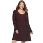 Juniors' Plus Size Mudd&reg; Strappy Back Dress, Teens, Size: 1xl, Drk Purple