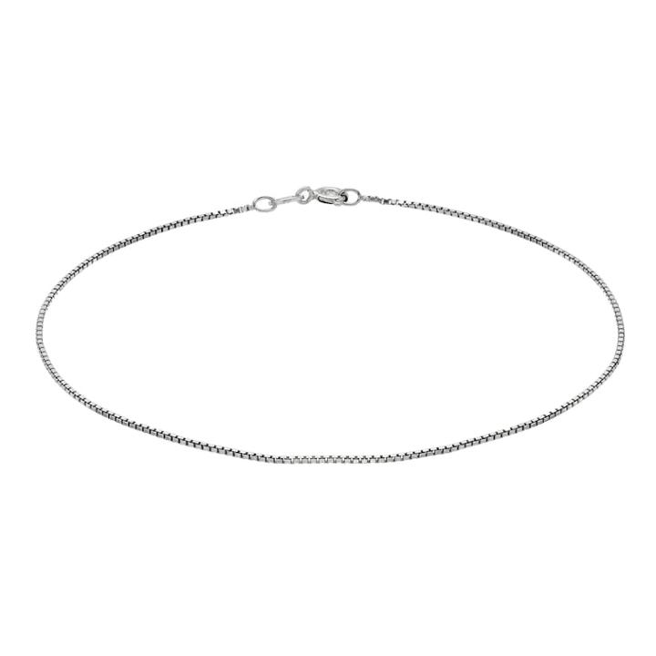 Sterling Summer Box Chain Anklet, Women's, Size: 9, Silver