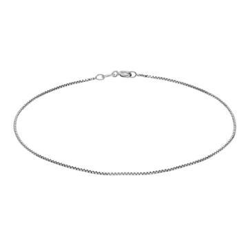 Sterling Summer Box Chain Anklet, Women's, Size: 9, Silver