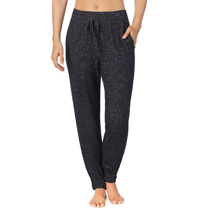 Women's Cuddl Duds Soft Knit Jogger Pants, Size: Xs, Grey (charcoal)