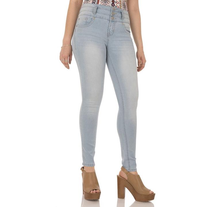 Juniors' Wallflower Push-up Skinny Jeans, Girl's, Size: 0, Med Yellow