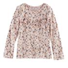 Girls 4-10 Jumping Beans&reg; Printed Ruffle Yoke Tee, Size: 8, Brt Pink