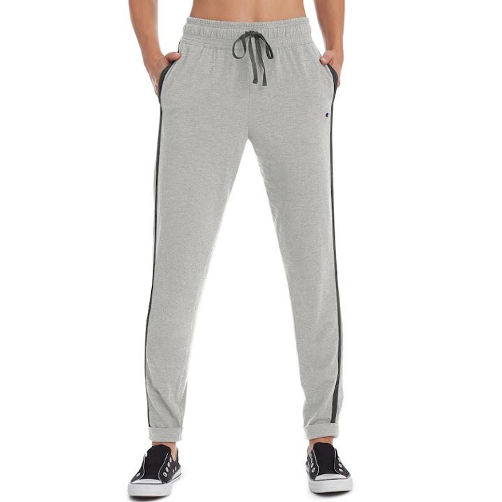 Women's Champion Heathered Jersey Jogger Sweatpants, Size: Large, Grey