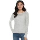 Juniors' So&reg; Cross-back Crewneck Sweater, Teens, Size: Large, Grey