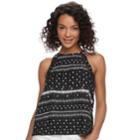 Juniors' Mudd&reg; High Neck Tank, Teens, Size: Small, Black