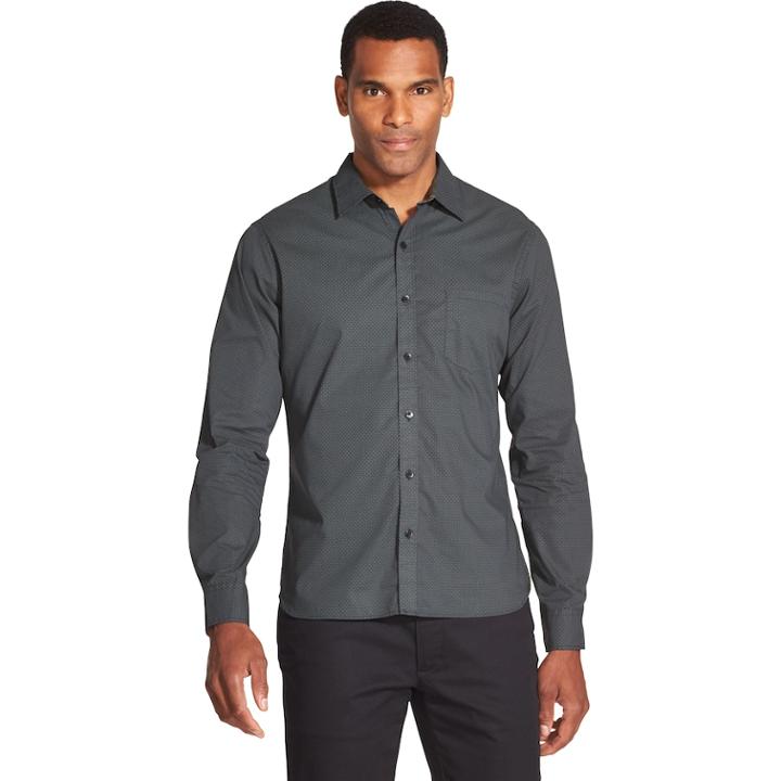 Men's Van Heusen Never Tuck Slim-fit Button-down Shirt, Size: Medium, Green