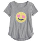 Girls 7-16 & Plus Size So&reg; Flip Sequin Rolled Cuff Tee, Size: 7-8, Med Grey