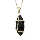 Onyx 14k Gold Pendant Necklace, Women's, Size: 17, Black