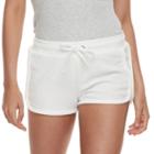 Juniors' Pink Republic Drawstring Terry Shortie Shorts, Teens, Size: Large, Natural