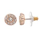 Simply Vera Vera Wang Simulated Crystal Halo Stud Earrings, Women's, Pink