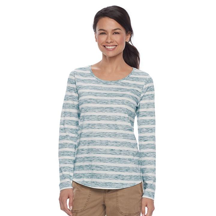 Petite Sonoma Goods For Life&trade; Essential Crewneck Tee, Women's, Size: L Petite, Blue