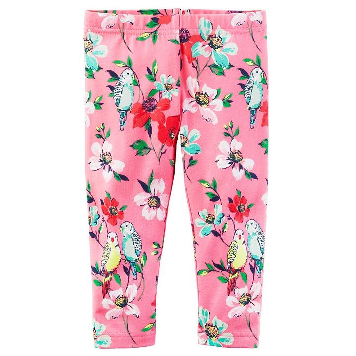 Girls 4-8 Carter's Bird & Floral Leggings, Girl's, Size: 6, Ovrfl Oth