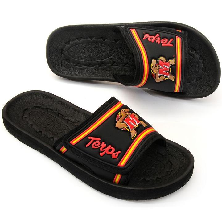 Adult Maryland Terrapins Slide Sandals, Size: Xl, Black