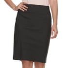 Women's Elle&trade; Pull-on Pencil Skirt, Size: Medium, Dark Grey