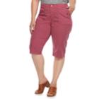 Plus Size Sonoma Goods For Life&trade; Ultra Breathable Poplin Skimmer Shorts, Women's, Size: 22 W, Med Pink