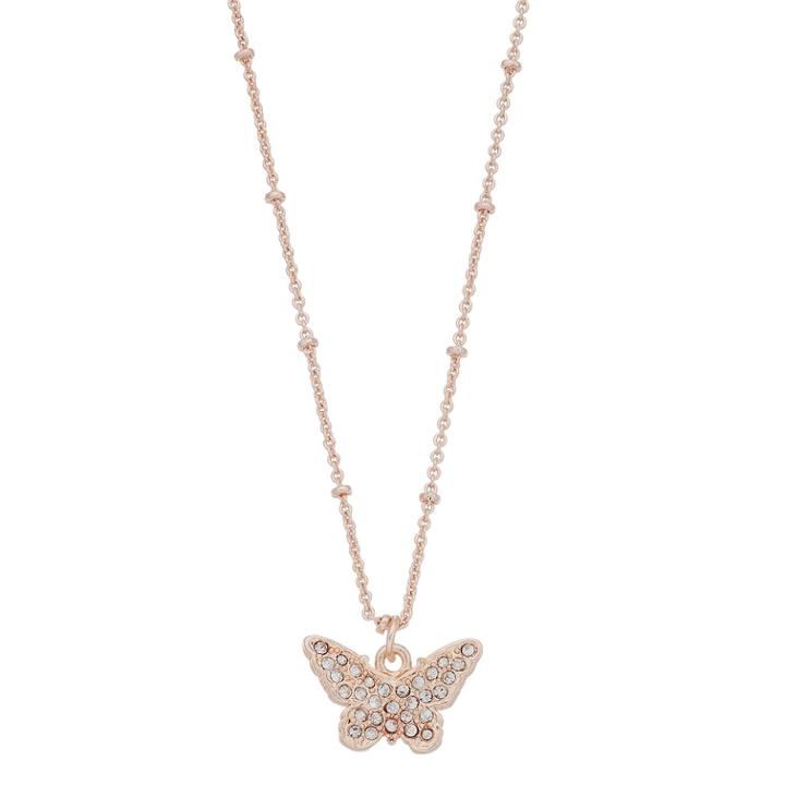 Lc Lauren Conrad Simulated Crystal Butterfly Pendant Necklace, Women's, Light Pink
