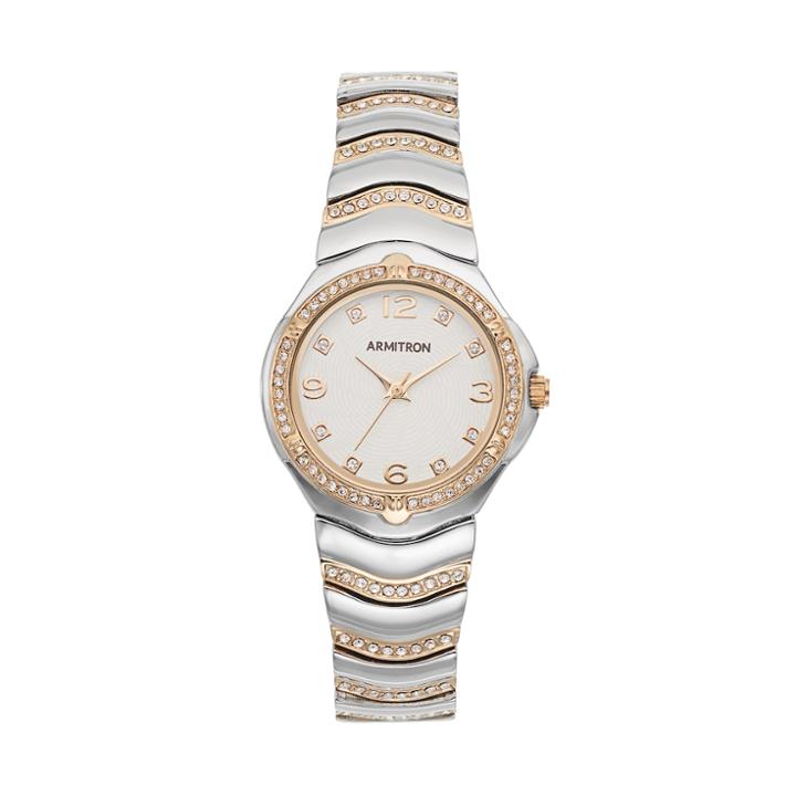 Armitron Crystal Two Tone Watch - 75/5431wttt, Size: Small, Multicolor