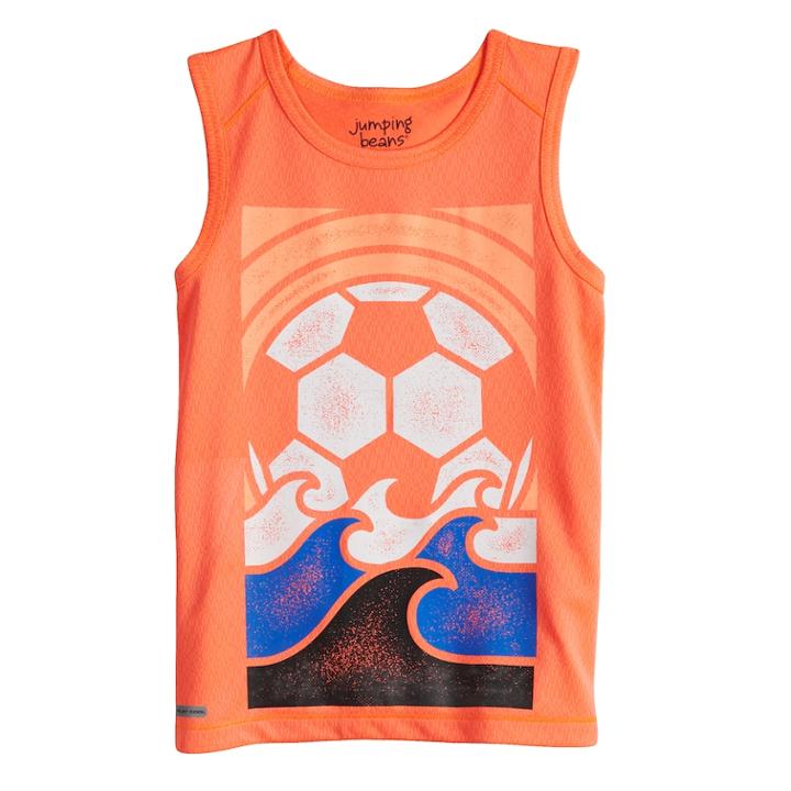 Boys 4-10 Jumping Beans&reg; Active Playcool Muscle Tank Top, Size: 5, Brt Orange