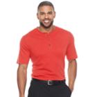 Men's Croft & Barrow&reg; Classic-fit Easy-care Interlock Henley, Size: Small, Med Orange