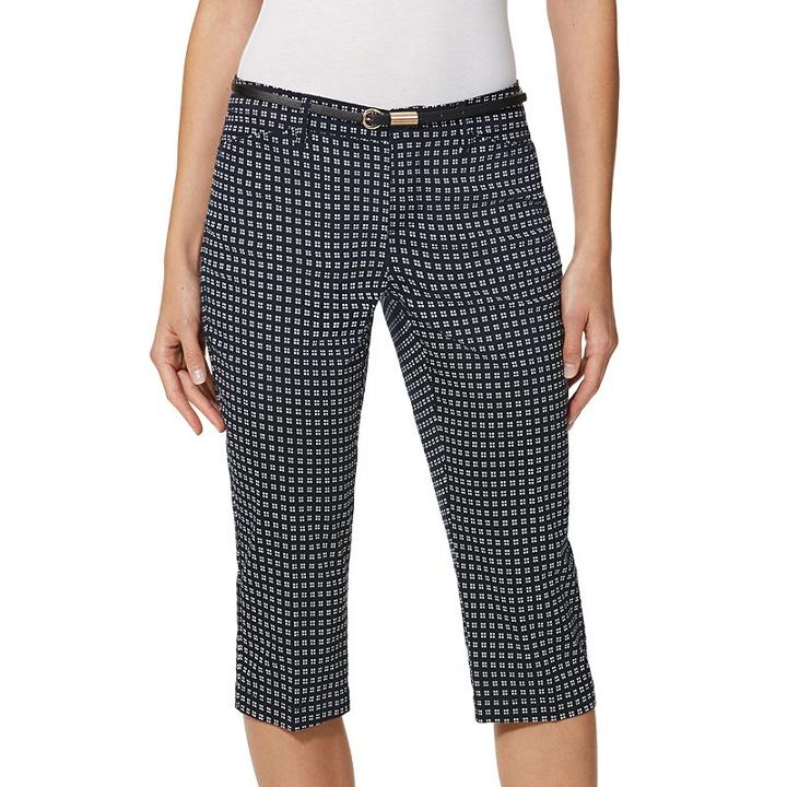 Women's Gloria Vanderbilt Anita Curvy Fit Career Capris, Size: 14, Blue