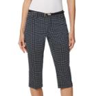 Women's Gloria Vanderbilt Anita Curvy Fit Career Capris, Size: 14, Blue