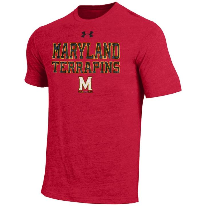 Men's Under Armour Maryland Terrapins Heathered Tee, Size: Small, Red