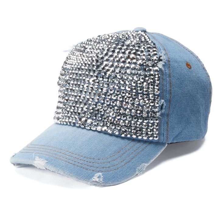 Women's Mudd&reg; Bling Front Cap, Dark Blue