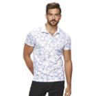 Men's Marc Anthony Slim-fit Floral Polo, Size: Large, White