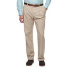 Big & Tall Croft & Barrow&reg; Classic-fit Easy-care Stretch Pleated Khaki Pants, Men's, Size: 52x30, Dark Beige