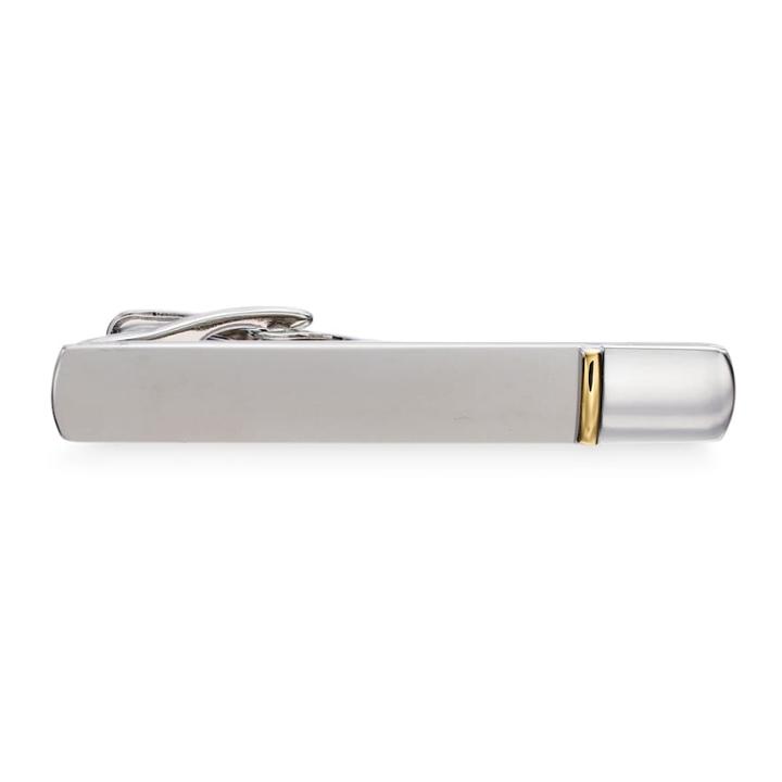 Croft & Barrow&reg; Rounded Line Tie Bar, Men's, Lt Yellow