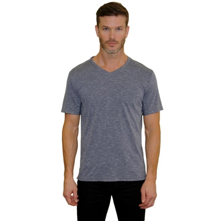 Men's Mountain And Isles Stretch V-neck Tee, Size: Xxl, Blue (navy)