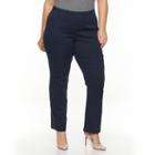 Plus Size Briggs Straight-leg Twill Pull-on Pants, Women's, Size: 1xl, Blue (navy)
